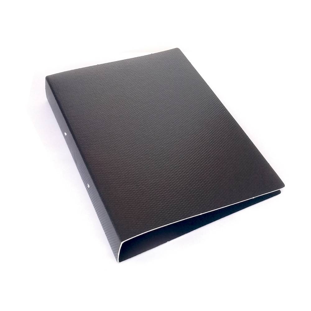 Carpeta 2 anillos de fibra Oficio negra, lomo de 40mm.