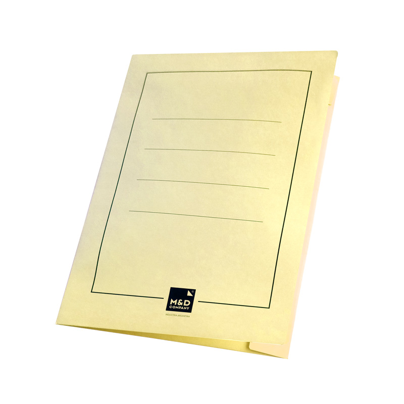 Carpeta 3 solapas de cartulina Oficio amarilla