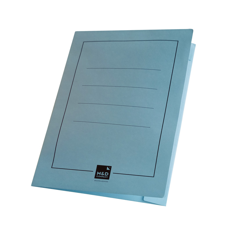 Carpeta 3 solapas Oficio cartulina celeste