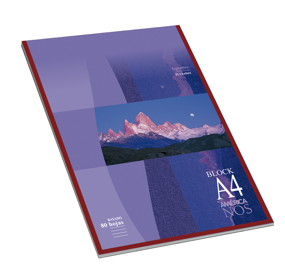 Block América A4, 80 hojas rayadas