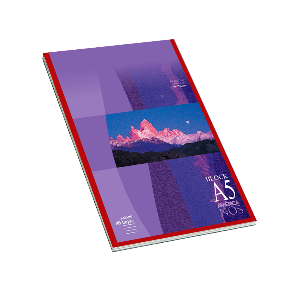 Block América A5, 80 hojas rayadas