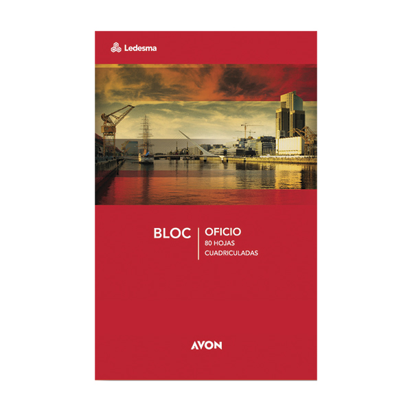 Block Avon Oficio, 80 hojas cuadriculadas perforadas