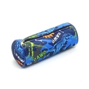 Cartuchera de tela  neopren de 1 cierre Dinosaurio tipo tubo