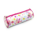 Cartuchera de tela  neopren de 1 cierre Llama tipo tubo