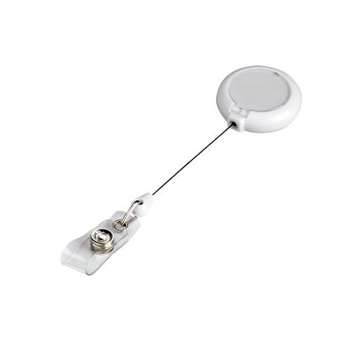 Porta credencial extensible con clip Blanco