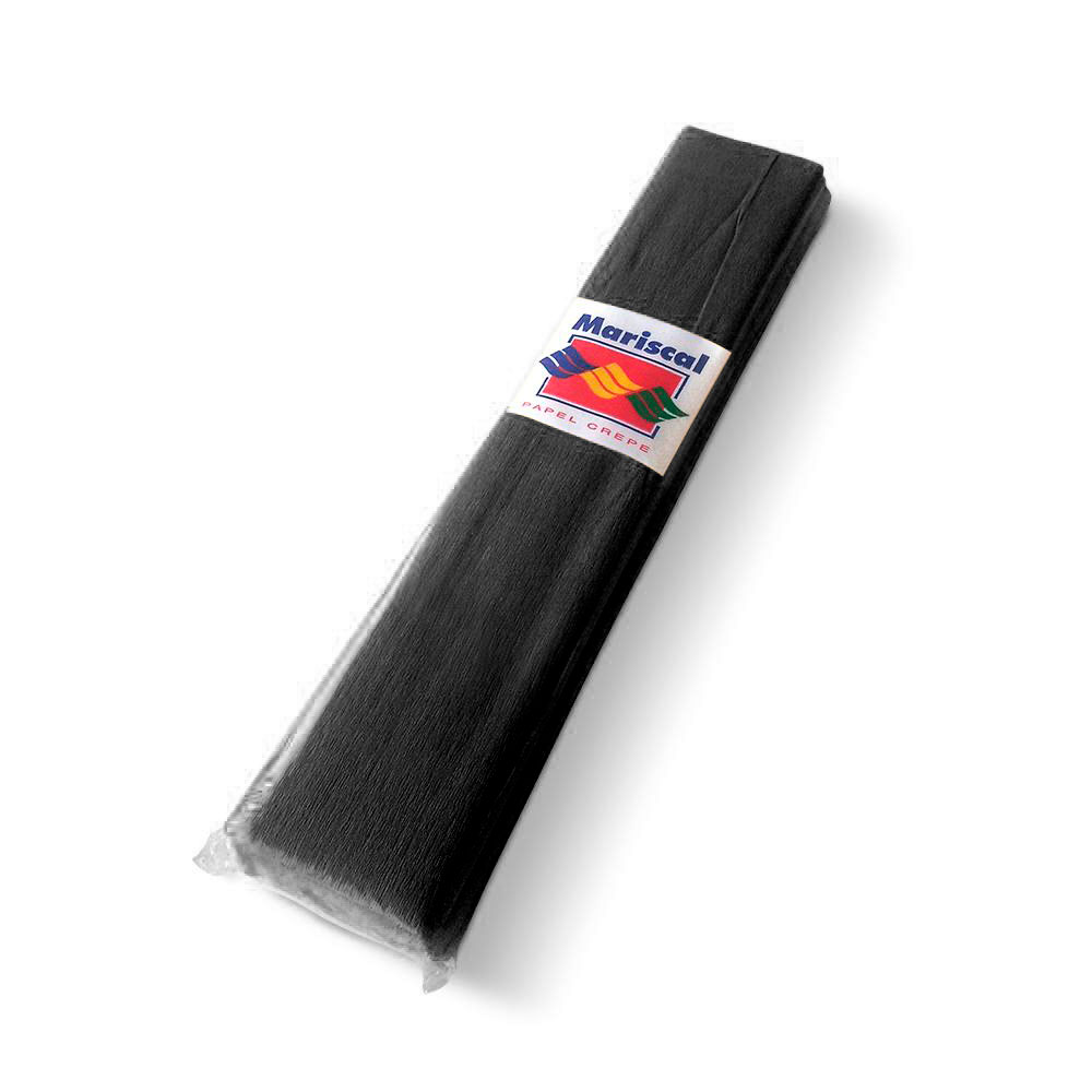 Papel Crepe Mariscal negro, pack de 10 unidades