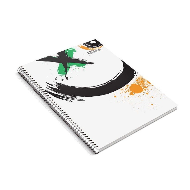 Cuaderno Essential espiralado polipropileno cristal, 16x21cm. 120 hojas rayadas