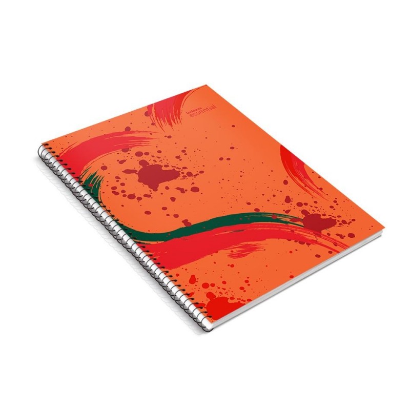 Cuaderno Essential espiralado polipropileno rojo, 16x21cm. 120 hojas rayadas