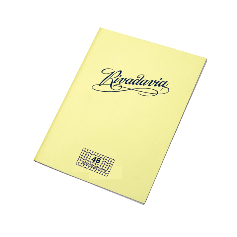 Cuaderno Rivadavia tapa flexible, 16x21cm. 48 hojas cuadriculadas