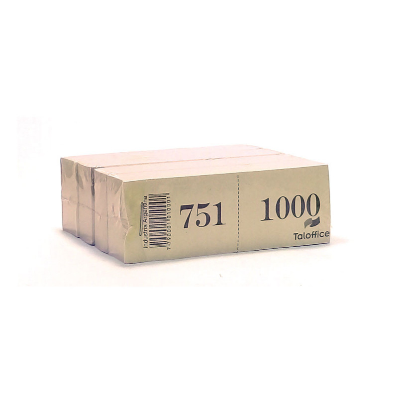 Pack de 1 talonario Guardarropa del 1 al 1000 duplicado