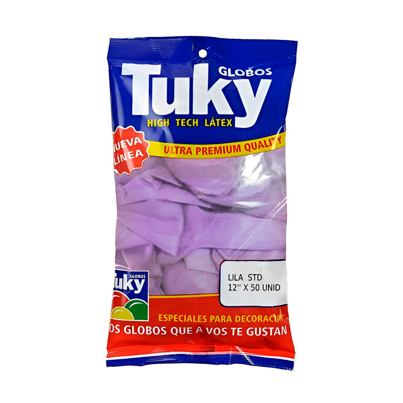 Globos lisos lila de 12", 50 unidades (D)