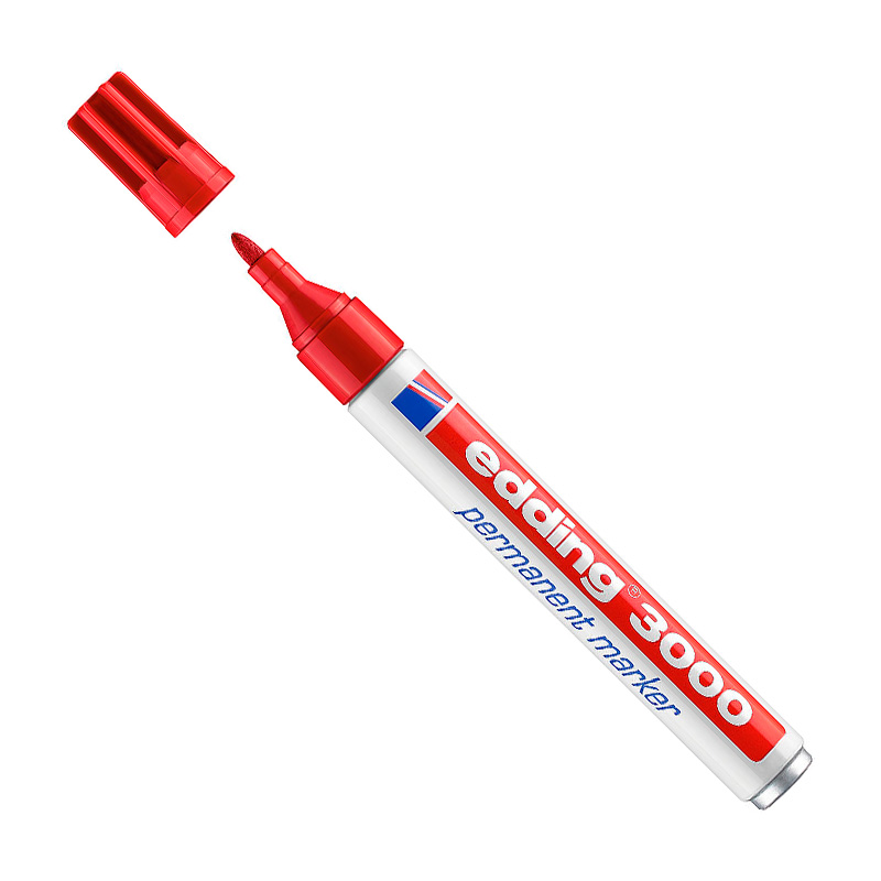 Marcador permanente Edding 3000 rojo
