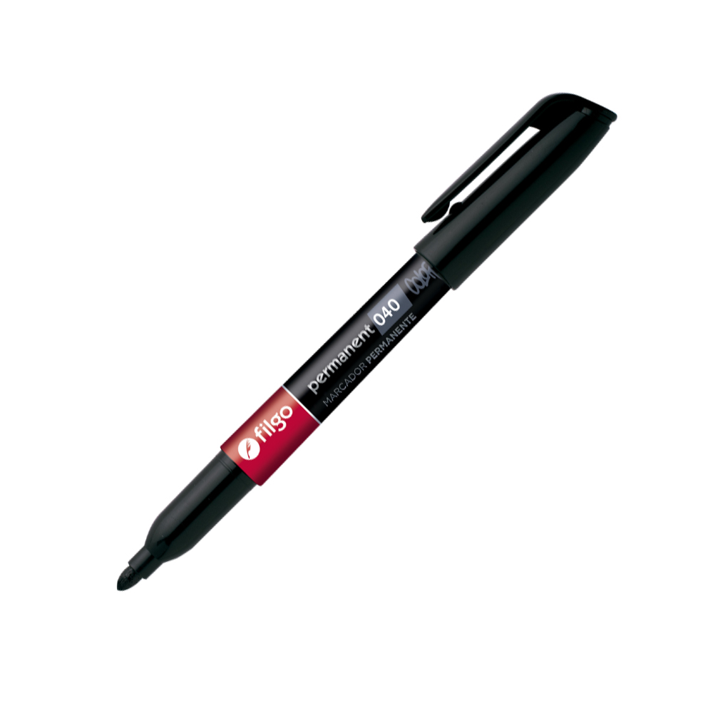 Marcador permanente de punta fina 1.0mm. Filgo 040 negro