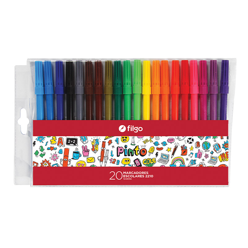 Marcadores escolares Filgo Pinto 2210, 20 colores