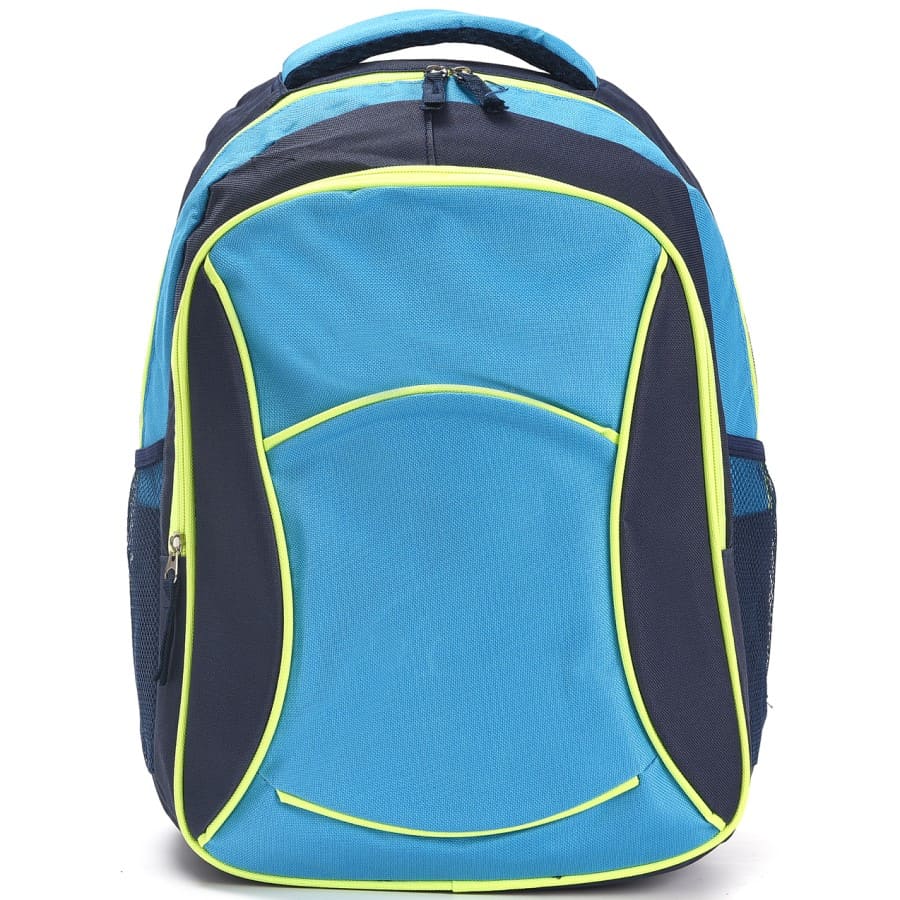 Mochila escolar RQ School lisa 17" celeste y azul