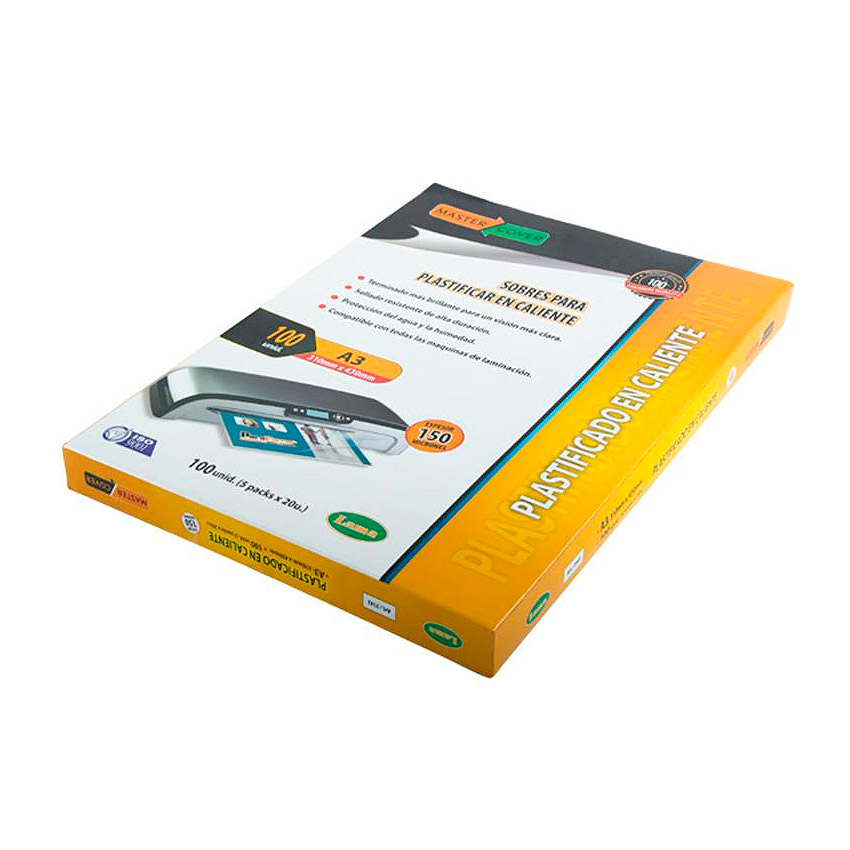 Sobre para plastificado, 150 micrones, 310 x 440mm. x 100