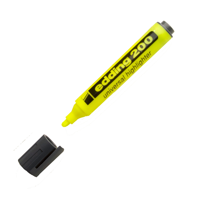 Resaltador Redondo Edding 200 amarillo