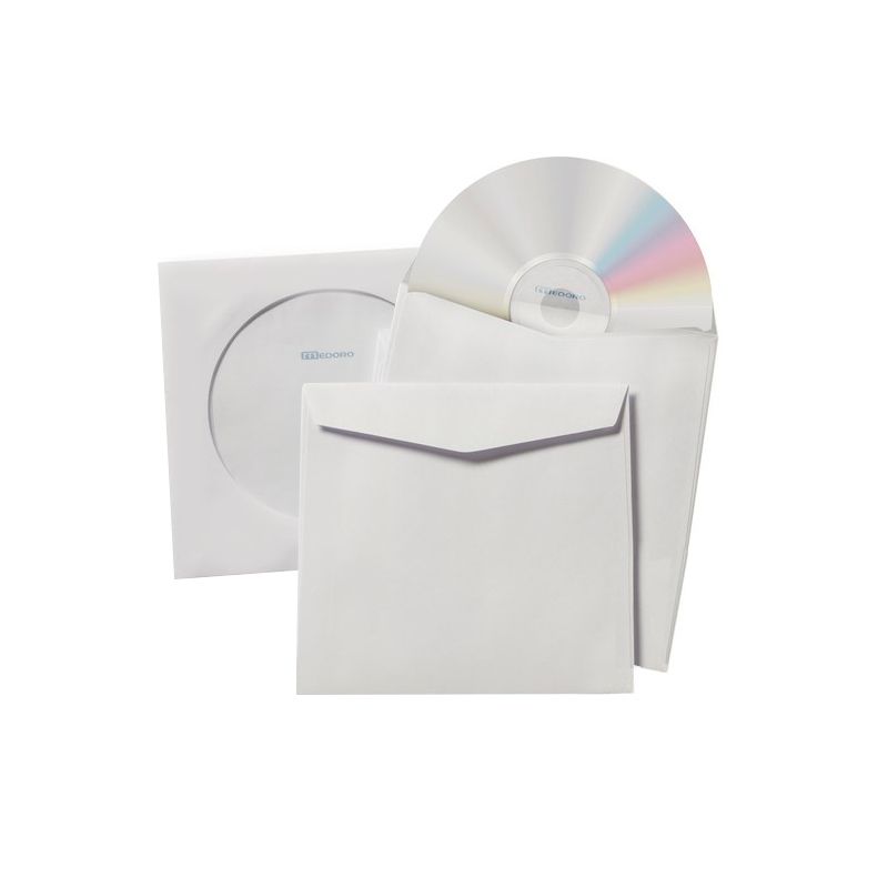 Sobre para CD con ventana Medoro, 80g. caja de 250 unidades