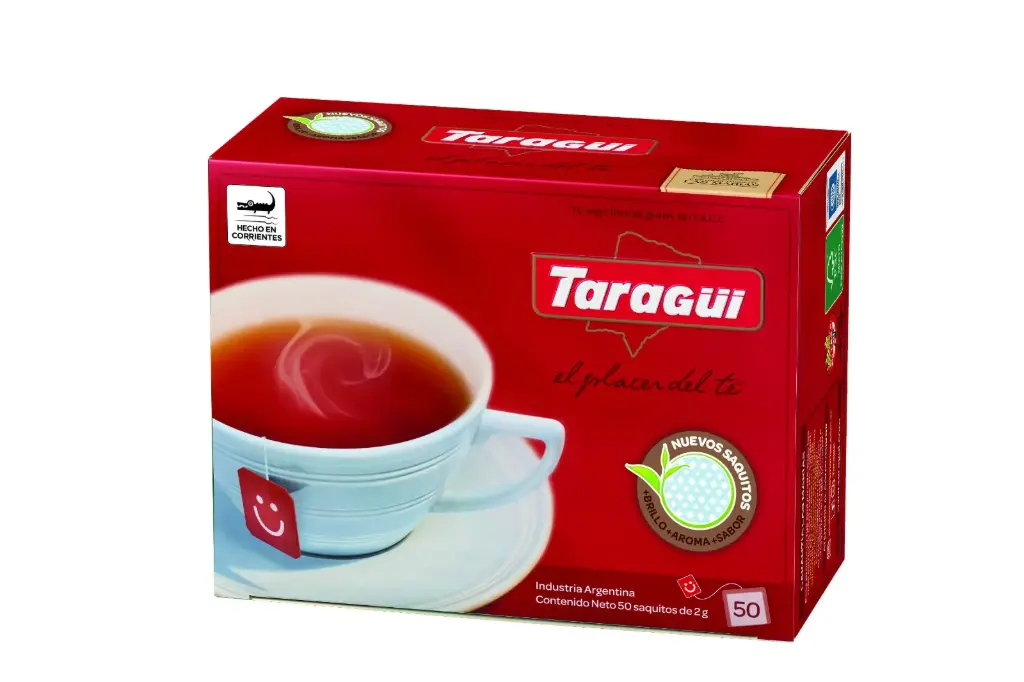 Té Negro Taragüí, caja de 50 saquitos