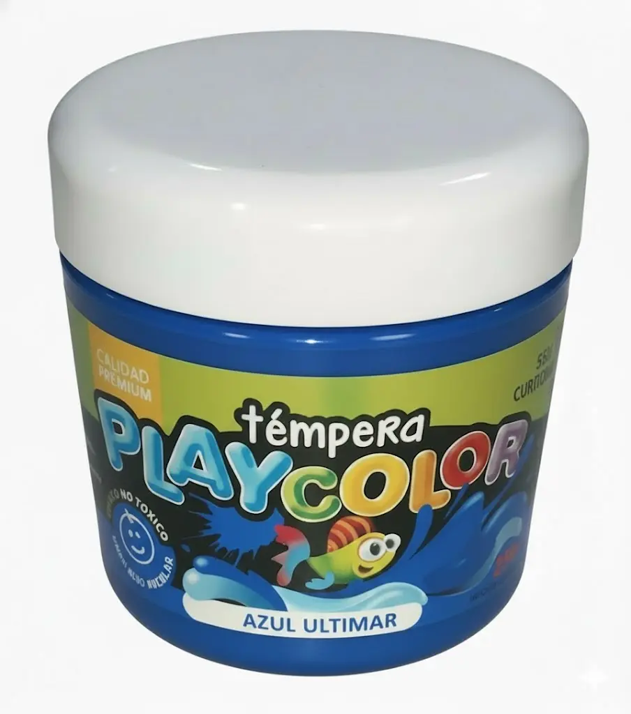 Témpera Playcolor,  250cc. Azul ultramar