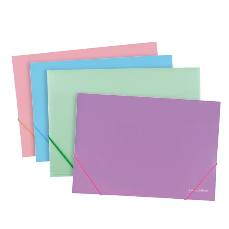 Carpeta 3 Solapas Oficio con elástico p.p.p. Color Pastel