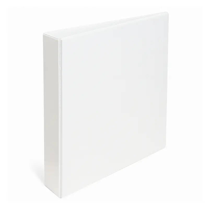 Carpeta 2 anillos 20mm A4 Blanca cubierta cristal, lomo de 30mm.