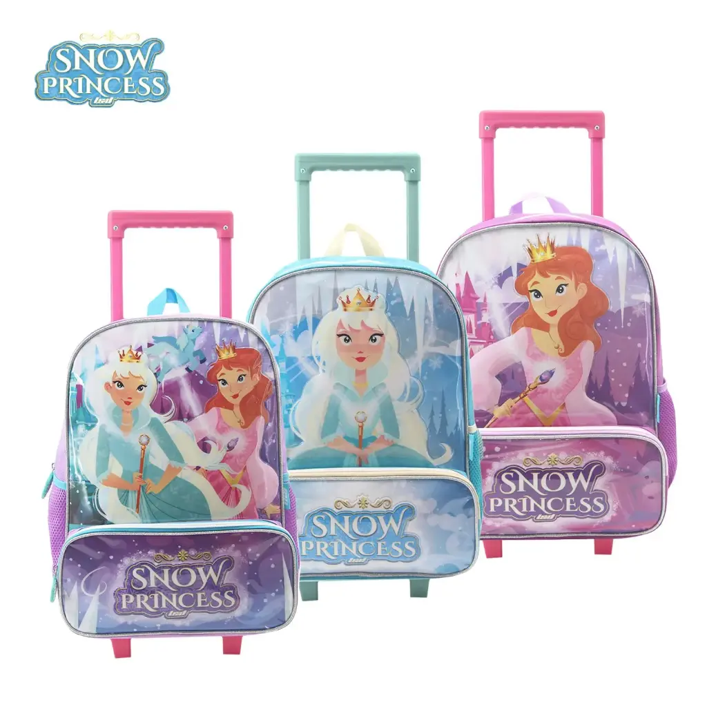 Mochila con Carro LSyD Snow Princess 94.20405 16"  