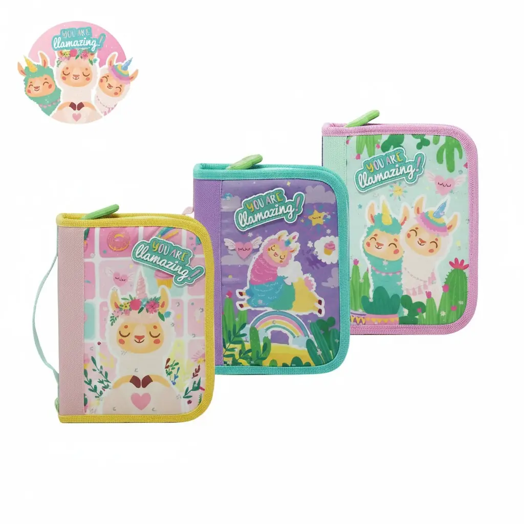 Cartuchera de 1 cierre con 1 división LSyD Llamazing 97.20703 