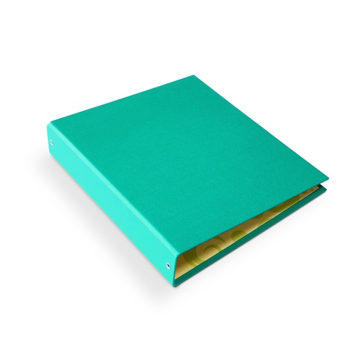 [CARP3AFORVEM] Carpeta 3 anillos forrada N°3 verde manzana, lomo de 40mm.