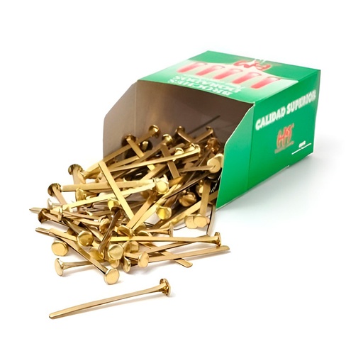 [BROCHE2PN14] Broches de 2 puntas N°14, 75mm. caja de 100 unidades