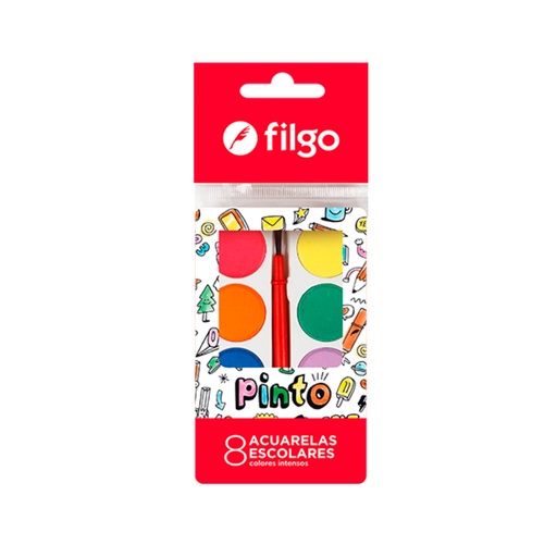 [FILGOACUAR8] Acuarela Filgo, paleta de 8 colores
