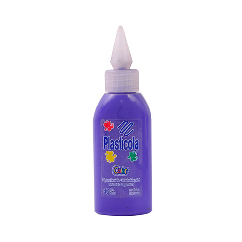 [PLASTVIOLX12] Adhesivo color Plasticola violeta, 40g. pack de 12 unidades