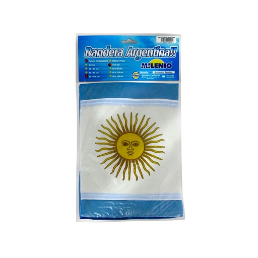 [BANSOL60X96] Bandera Argentina con sol Nuevo Milenio de poliamida, 60 x 96cm.