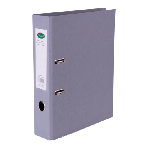 [BIBLAMOFGRIS] Bibliorato forrado Lama Oficio, gris, lomo de 70mm.