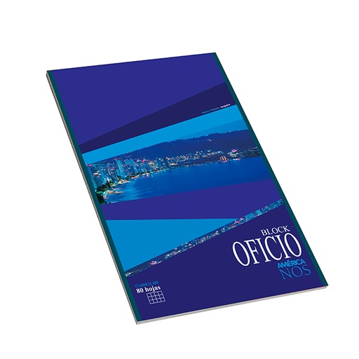 [AMERBKOF80C] Block América Oficio, 80 hojas cuadriculadas