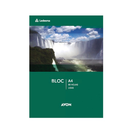 [AVONBKA480L] Block borrador Avon A4, 80 hojas lisas blancas