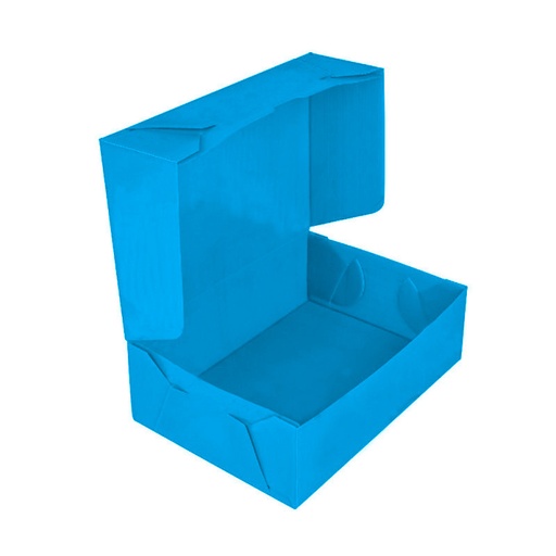 [CAJACELOF9] Caja Archivo plástica 9, celeste Oficio, 36 x 25 x 9cm. 400g.