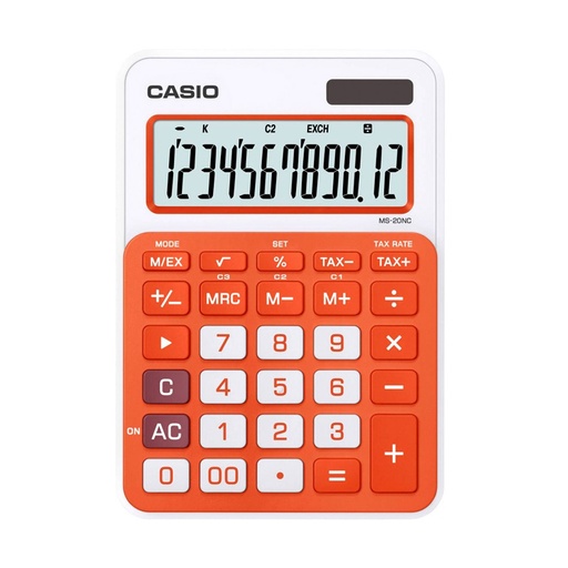 [CASIOMS20NCR] Calculadora de escritorio Casio MS-20NC-RG naranja