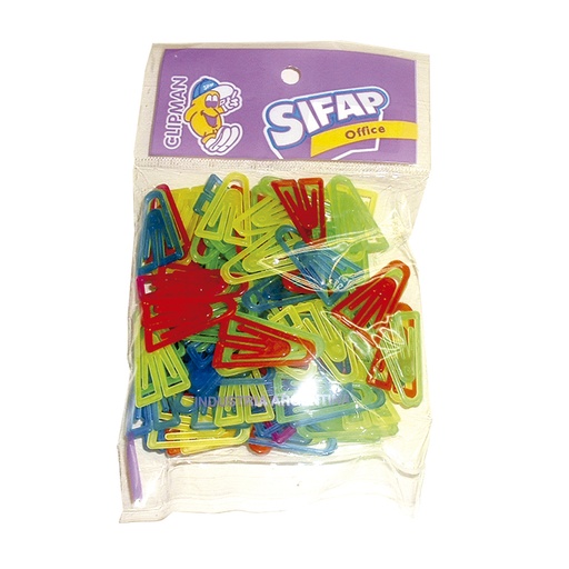 [SIFAPCLIPPLT] Broches Clips Sifap Triangulares plásticos, caja de 100 unidades