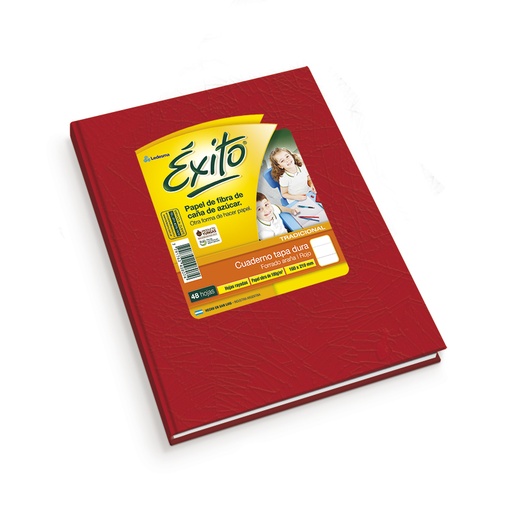 [EXITO3URO48R] Cuaderno Éxito E3 Universo, forrado rojo, 19x24cm. 48 hojas rayadas