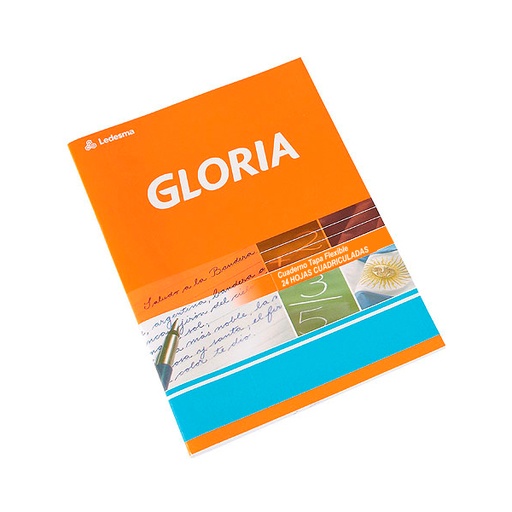 [GLORIATF24CU] Cuaderno Gloria tapa flexible, 16x21cm. 24 hojas cuadriculadas