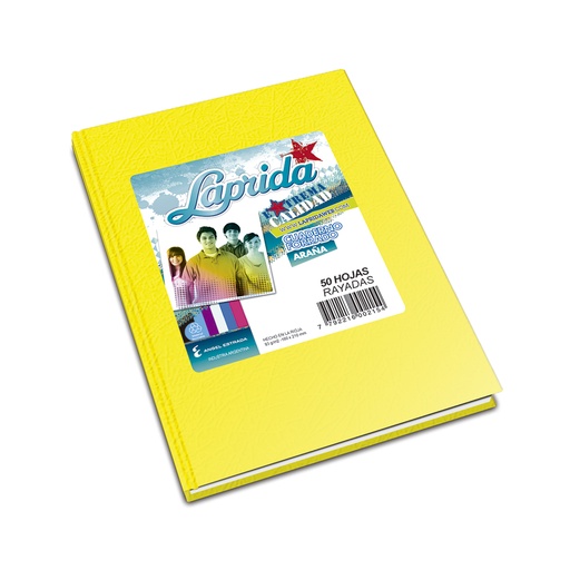 [LAPRIDAAM50R] Cuaderno Laprida AB3 Araña amarillo, 19 x 23cm. 50 hojas rayadas