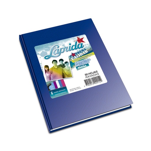 [LAPRIDAAZ50R] Cuaderno Laprida Araña azul, 16x21cm. 50 hojas rayadas