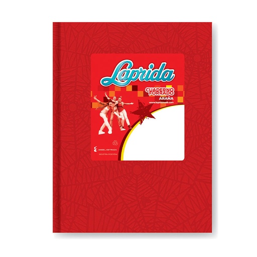 [LAPRIDARO50R] Cuaderno Laprida Araña rojo, 16x21cm. 50 hojas rayadas