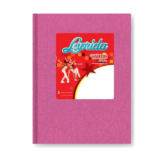 [LAPRIDARS50R] Cuaderno Laprida Araña rosa, 16x21cm. 50 hojas rayadas