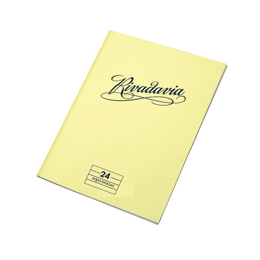 [RIVTF24R] Cuaderno Rivadavia tapa flexible, 16x21cm. 24 hojas rayadas