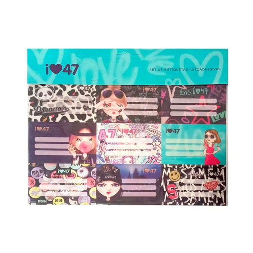 [ETI47STREET] Etiqueta 47 Street packde 9 unidades