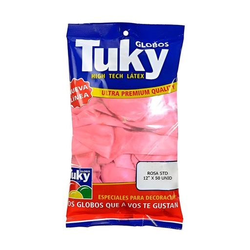 [GLOBOROSAX50] Globos lisos rosa de 12", 50 unidades (D)