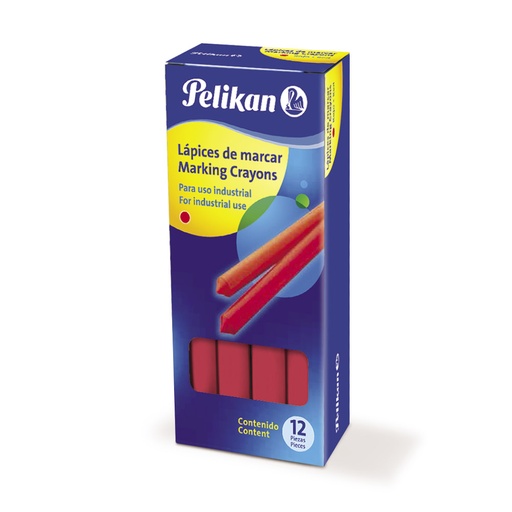 [PELIK762ROJO] Lápiz de marcar Pelikan Tizón 762 rojo, caja 12 unidades