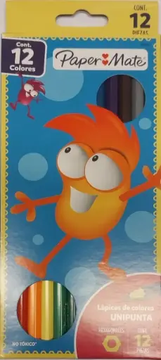 [PAPERPINTX12] Lápices de colores Paper Mate largos, de 12 colores